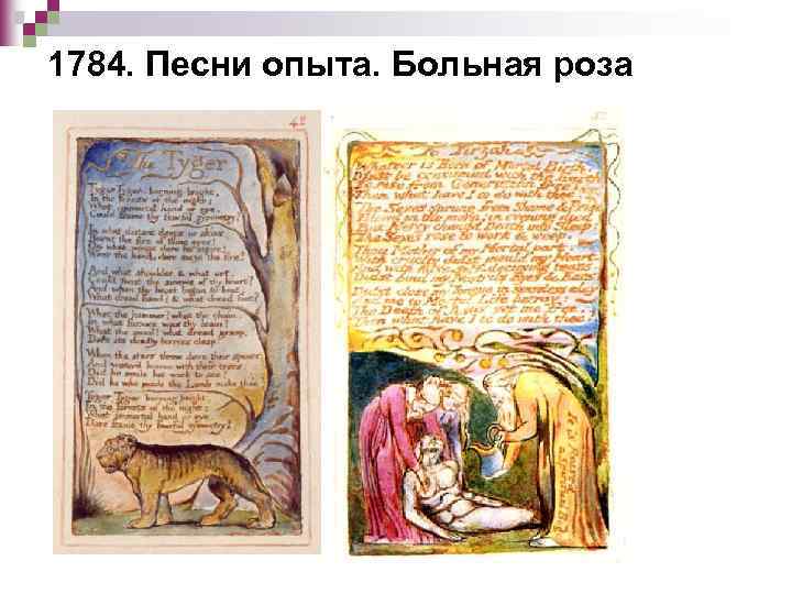 1784. Песни опыта. Больная роза 