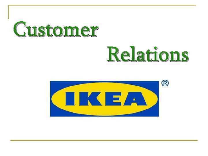 Customer Relations 