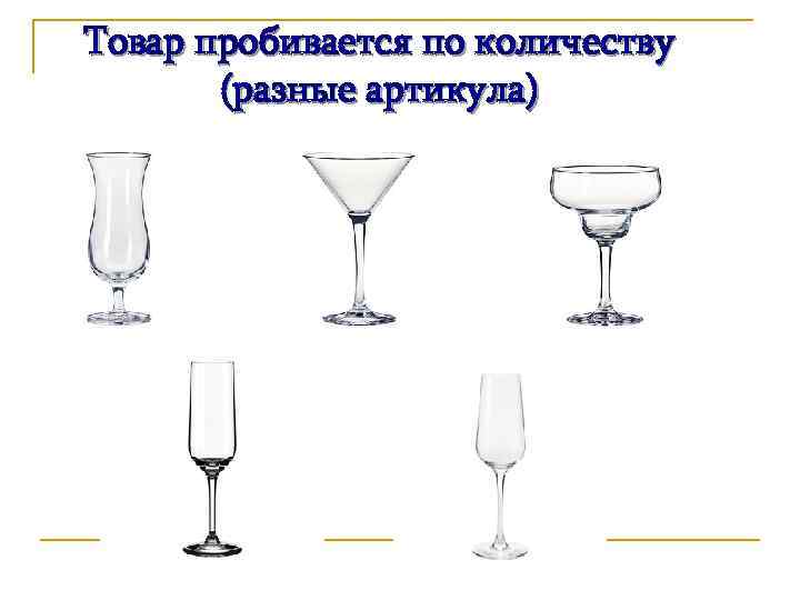 Товар пробивается по количеству (разные артикула) 