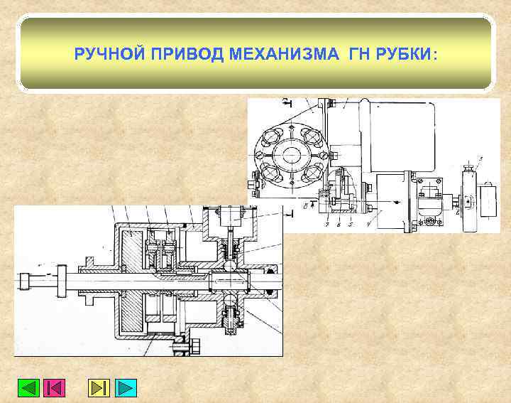 РУЧНОЙ ПРИВОД МЕХАНИЗМА ГН РУБКИ: 