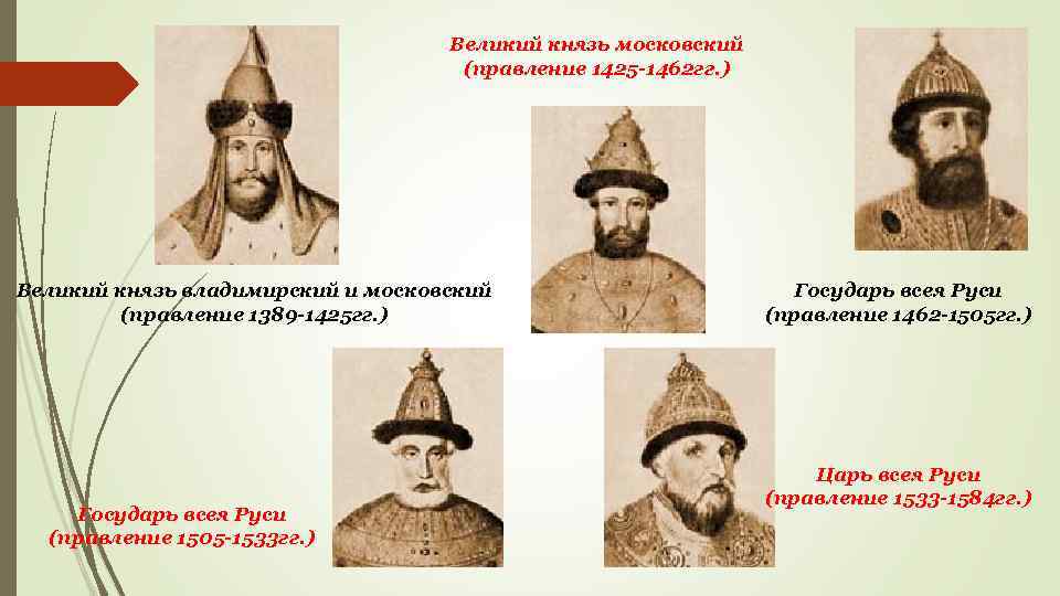 Великий князь московский (правление 1425 -1462 гг. ) Великий князь владимирский и московский (правление