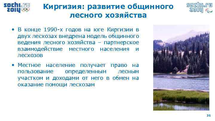 Киргизия: развитие общинного лесного хозяйства • В конце 1990 -х годов на юге Киргизии