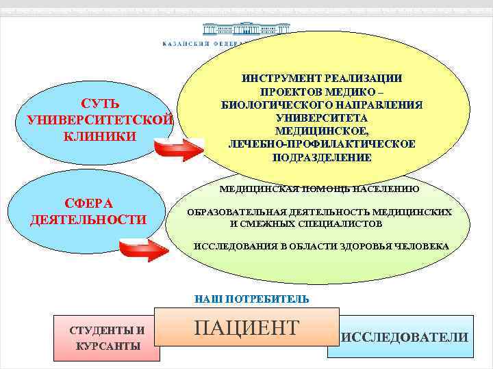 СУТЬ УНИВЕРСИТЕТСКОЙ КЛИНИКИ ИНСТРУМЕНТ РЕАЛИЗАЦИИ ПРОЕКТОВ МЕДИКО – БИОЛОГИЧЕСКОГО НАПРАВЛЕНИЯ УНИВЕРСИТЕТА МЕДИЦИНСКОЕ, ЛЕЧЕБНО-ПРОФИЛАКТИЧЕСКОЕ ПОДРАЗДЕЛЕНИЕ