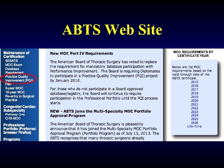 ABTS Web Site 