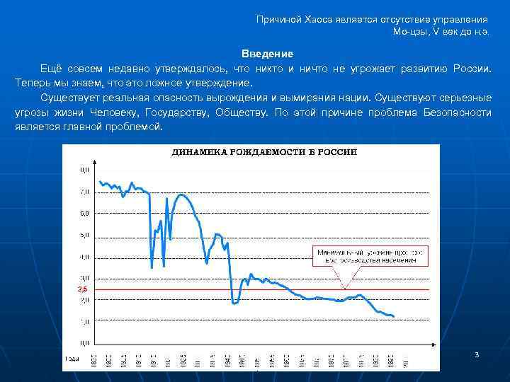 Причиной Хаоса является отсутствие управления Мо-цзы, V век до н. э. Введение Ещё совсем