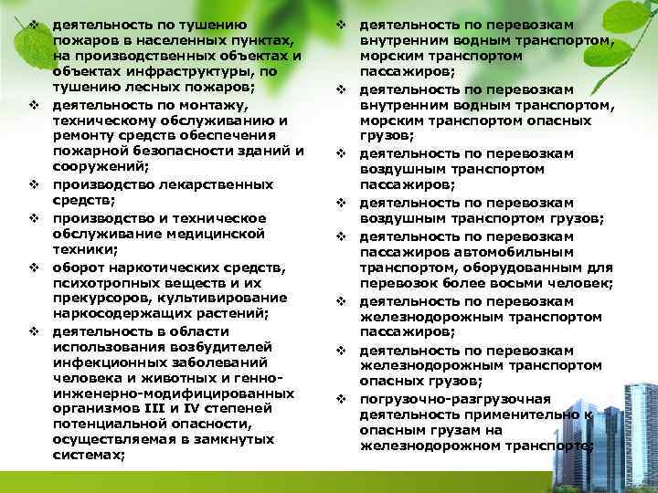 v деятельность по тушению пожаров в населенных пунктах, на производственных объектах инфраструктуры, по тушению