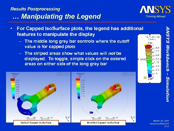Results Postprocessing … Manipulating the Legend – The middle long grey bar controls where
