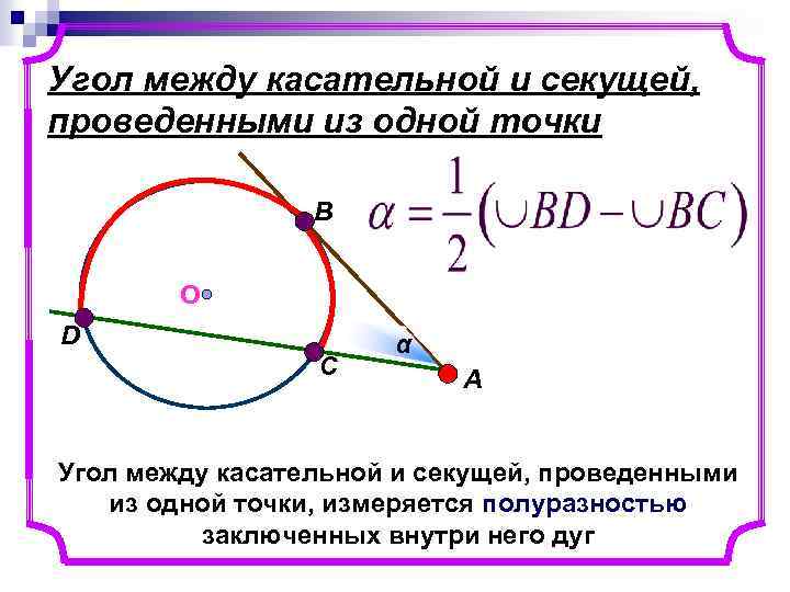 Секущая к окружности изображена на рисунке