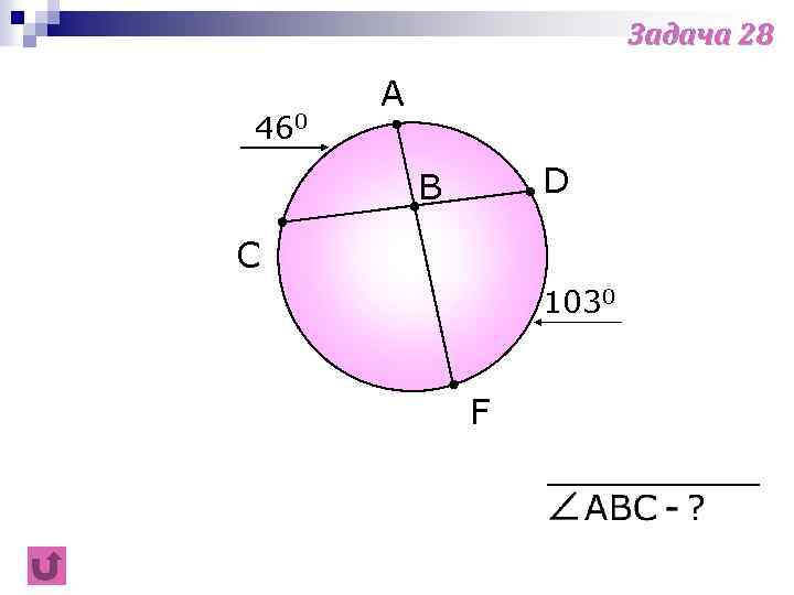 Задача 28 460 A D B C 1030 F 