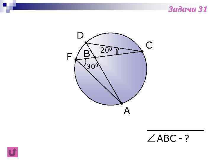 Задача 31 D F B C 200 300 A 