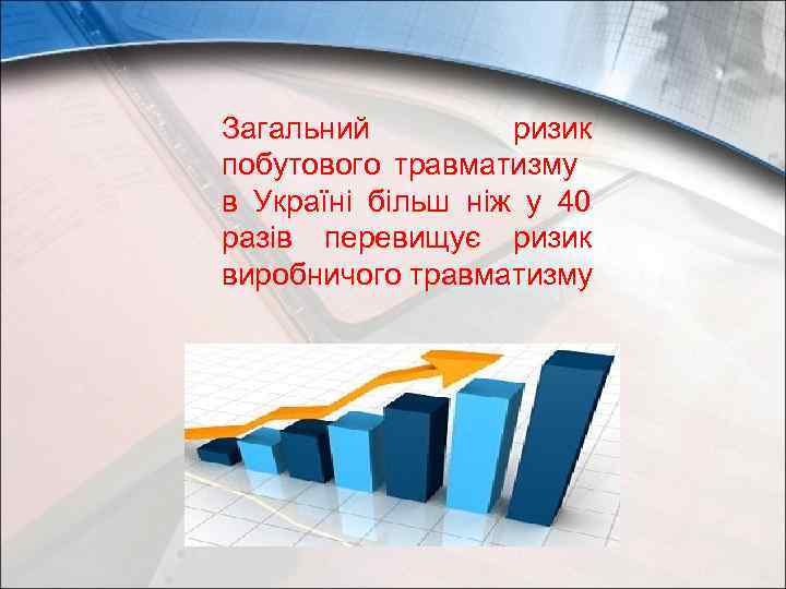 Загальний ризик побутового травматизму в Україні більш ніж у 40 разів перевищує ризик виробничого