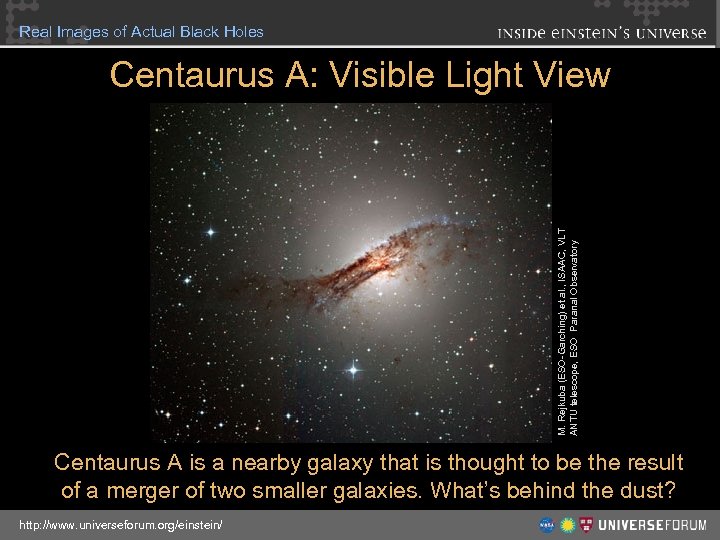 Real Images of Actual Black Holes M. Rejkuba (ESO-Garching) et al. , ISAAC, VLT