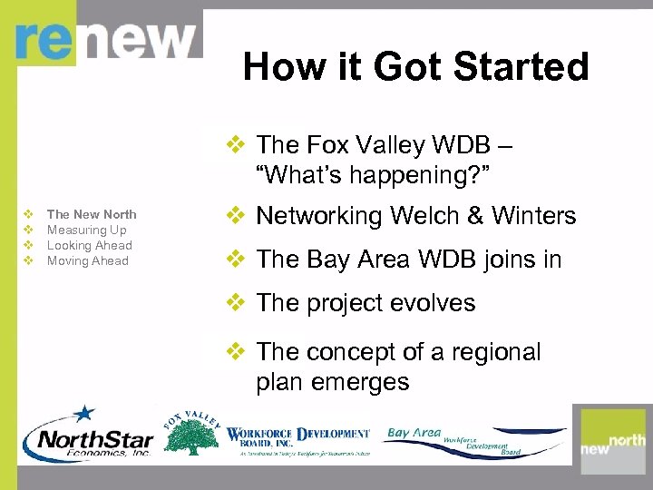How it Got Started v The Fox Valley WDB – “What’s happening? ” v