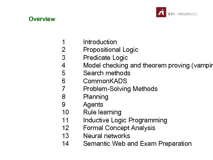 Overview 1 2 3 4 5 6 7 8 9 10 11 12 13