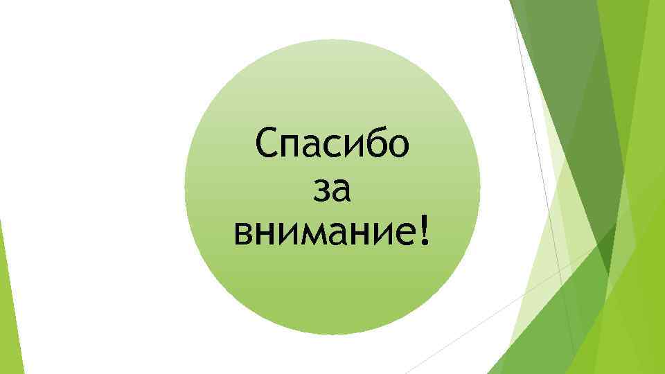 Спасибо за внимание! 