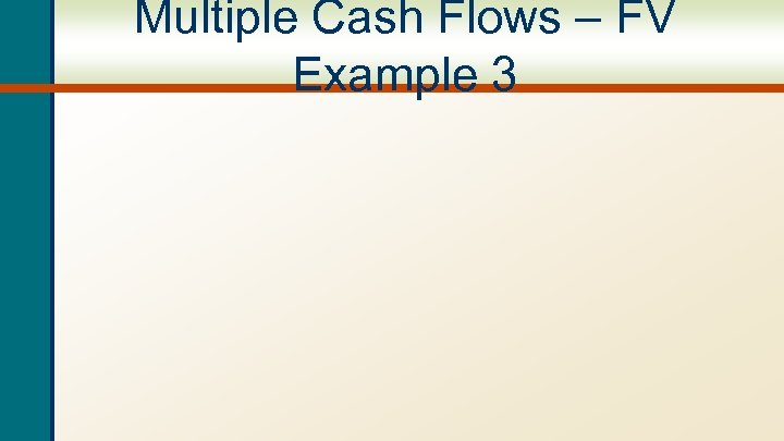 Multiple Cash Flows – FV Example 3 