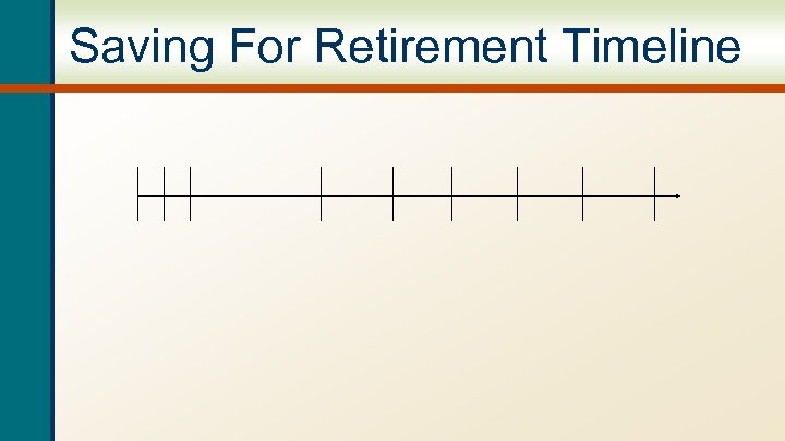 Saving For Retirement Timeline 
