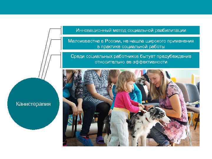 Инновационный метод социальной реабилитации Малоизвестна в России, не нашла широкого применения в практике социальной