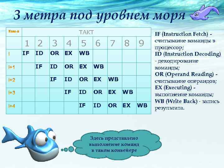 3 метра под уровнем моря ТАКТ 1 2 IF 3 4 5 6 7