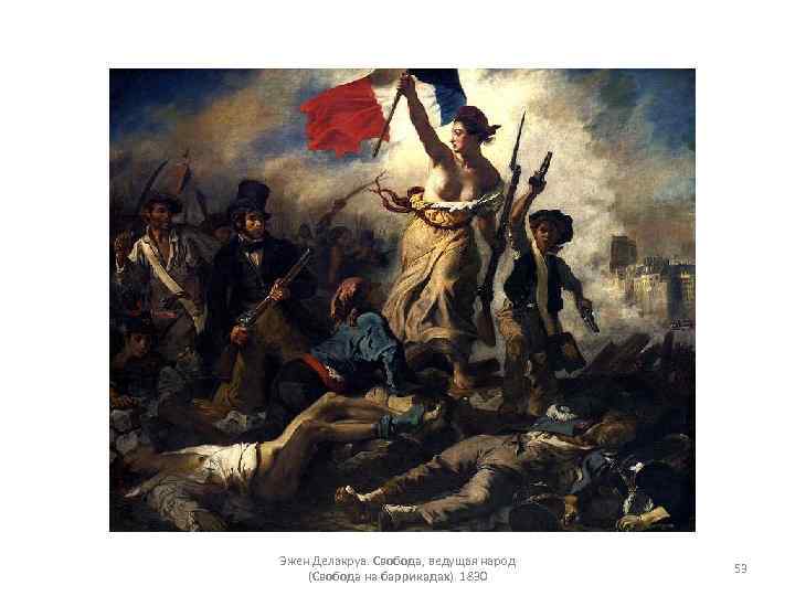 Эжен Делакруа. Свобода, ведущая народ (Свобода на баррикадах). 1830 53 