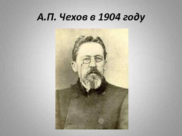 А. П. Чехов в 1904 году 