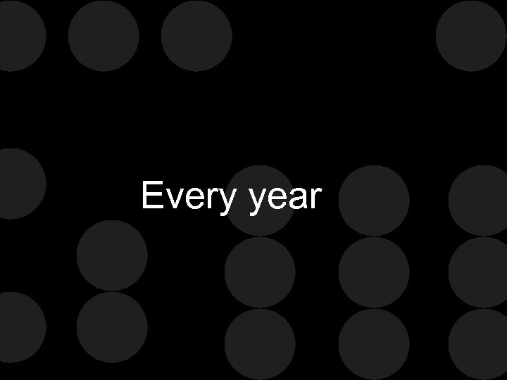 Every year 