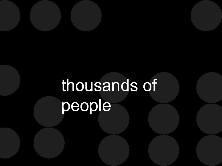 thousands of people 