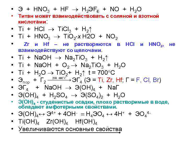 Hno2 ответ. Взаимодействие титана с кислотами. Взаимодействие титана с соляной кислотой. Химические реакции с титаном. Реакция титана с кислотами.