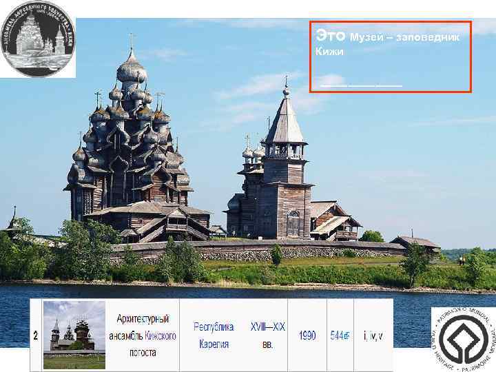 Это Музей – заповедник Кижи _____ 