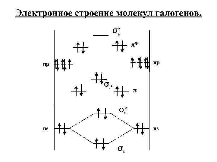 Строение галогенов. Схема образования молекулы иода. Строение молекул галогенов. Строение молекул галогенов методами вс и МО.