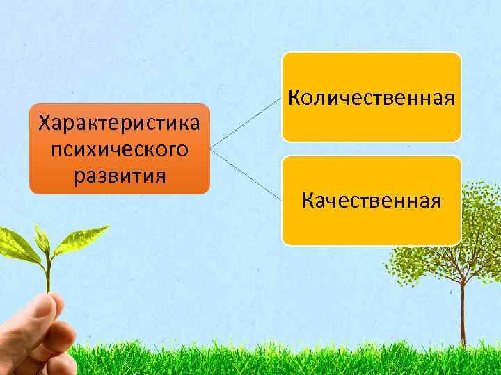 Характеристика психического развития Количественная Качественная 