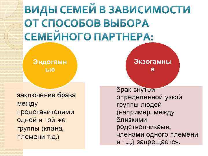 Эндогамн ые заключение брака между представителями одной и той же группы (клана, племени т.