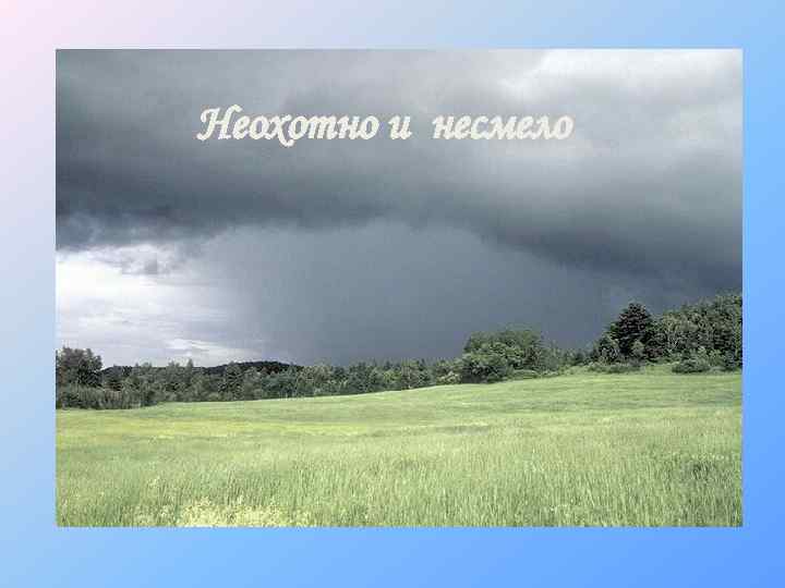 Неохотно и несмело 