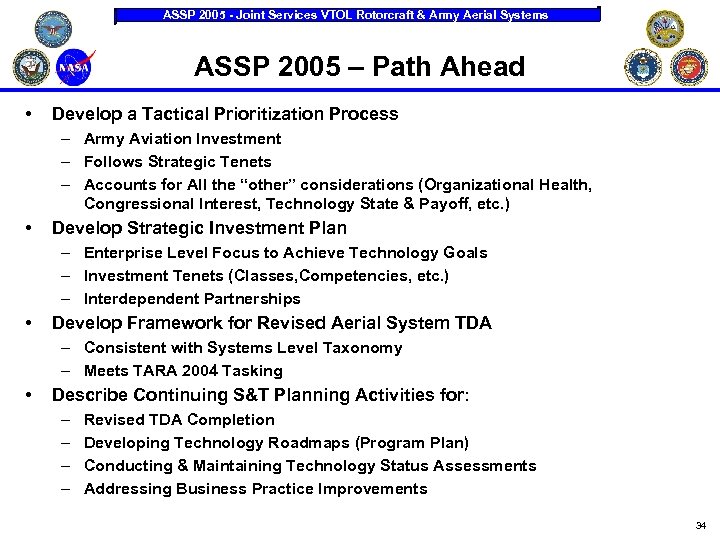 ASSP 2005 - Joint Services VTOL Rotorcraft & Army Aerial Systems ASSP 2005 –