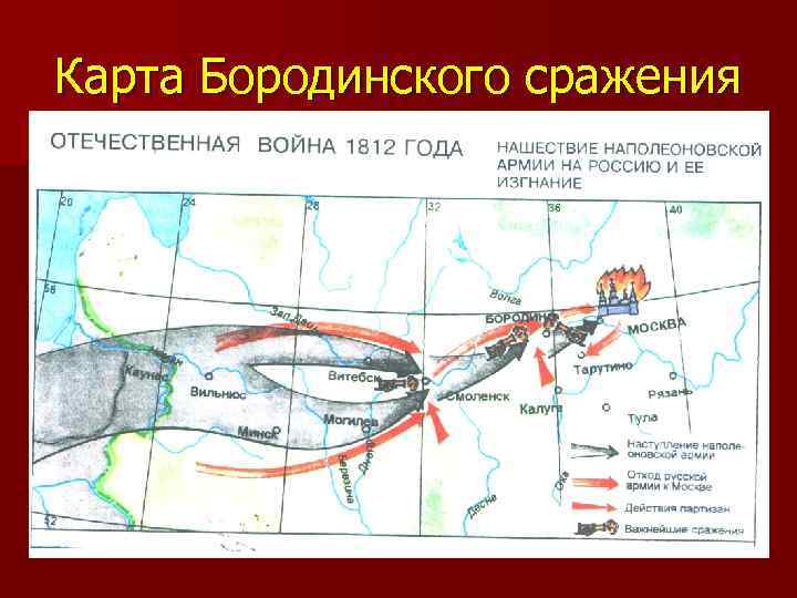 Карта Бородинского сражения 