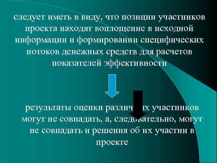 Позиции участников. Следует иметь в виду.