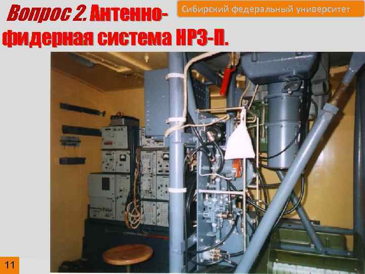 Вопрос 2. Антенно- Сибирский федеральный университет фидерная система НРЗ-П. 11 