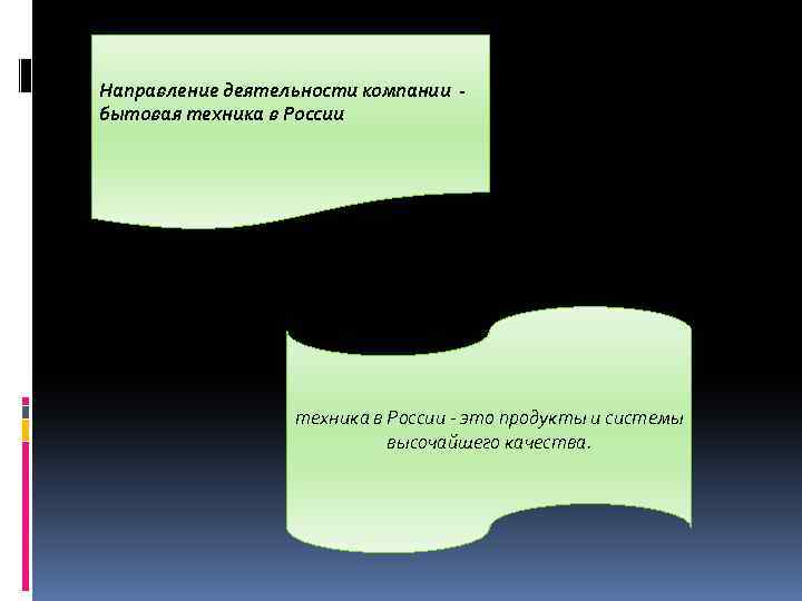 Направление деятельности компании бытовая техника в России Бытовая техника в России - это продукты