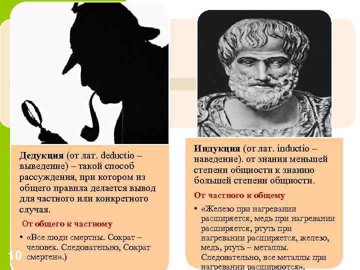 Дедукция (от лат. deductio – выведение) – такой способ рассуждения, при котором из общего