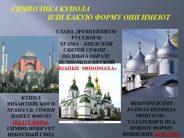 СИМВОЛИКА КУПОЛА ИЛИ КАКУЮ ФОРМУ ОНИ ИМЕЮТ ГЛАВА ДРЕВНЕЙШЕГО РУССКОГО ХРАМА – КИЕВСКОЙ СВЯТОЙ