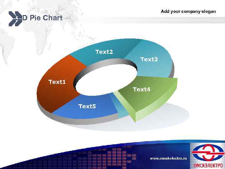 Add your company slogan 3 -D Pie Chart Text 2 Text 3 Text 1