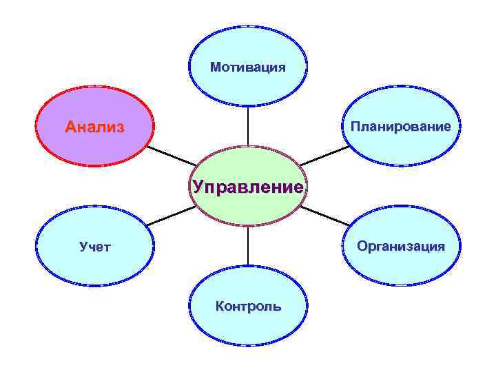 Мотивация Анализ Планирование Управление Организация Учет Контроль 