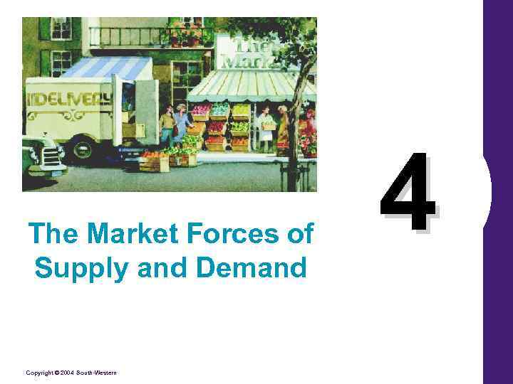 The Market Forces of Supply and Demand Copyright © 2004 South-Western 4 