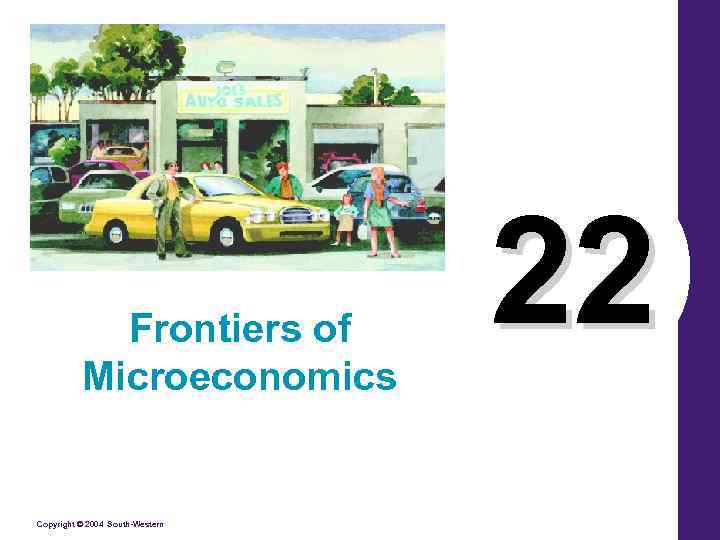 Frontiers of Microeconomics Copyright © 2004 South-Western 22 