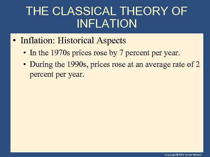 THE CLASSICAL THEORY OF INFLATION • Inflation: Historical Aspects • In the 1970 s