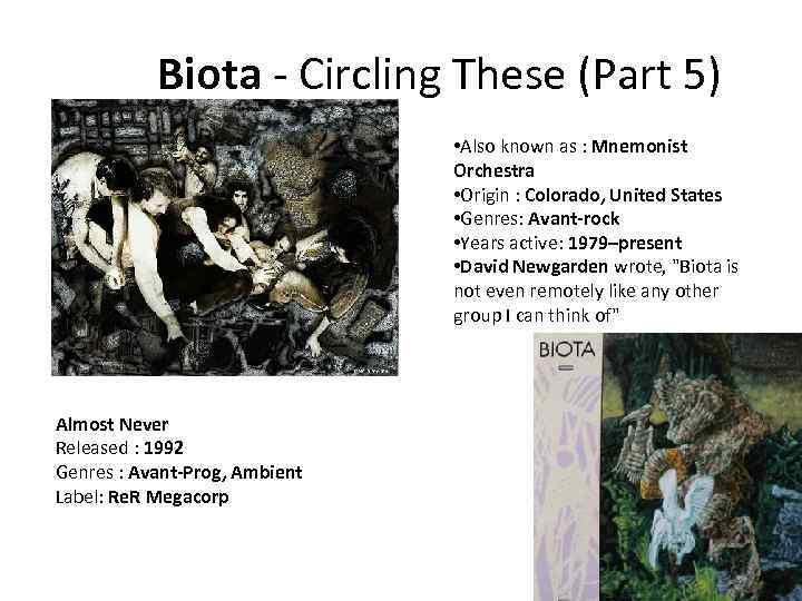 Biota - Circling These (Part 5) • Also known as : Mnemonist Orchestra •