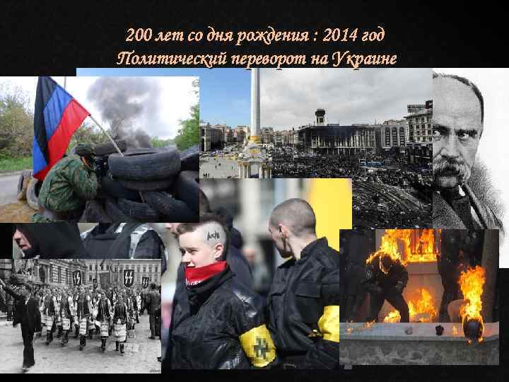 200 лет со дня рождения : 2014 год Политический переворот на Украине 