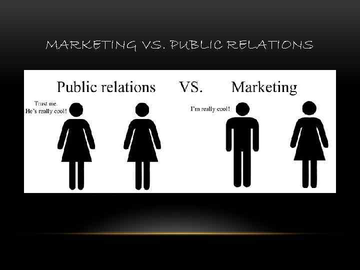 MARKETING VS. PUBLIC RELATIONS 