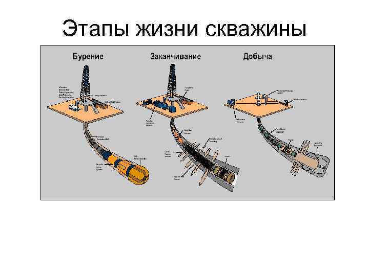 Этапы жизни скважины 