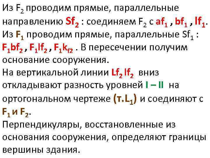 Из F 2 проводим прямые, параллельные направлению Sf 2 : соединяем F 2 c